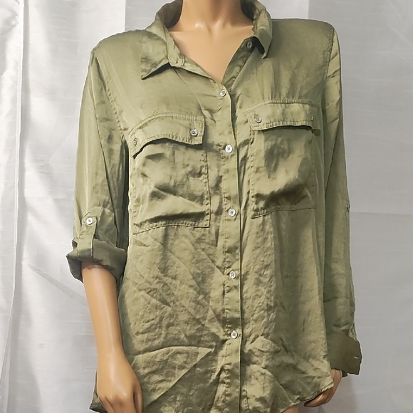 DKNY Sage Green Casual Shirt‎ - Picture 1 of 11